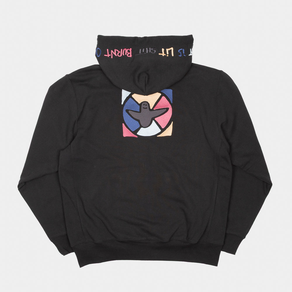 Back Of Adidas Skateboarding Mark Gonzales Black Zip Hooded Sweatshirt 