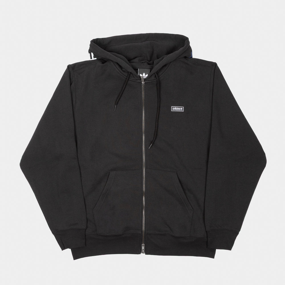 Front Of Adidas Skateboarding Mark Gonzales Black Zip Hooded Sweatshirt 