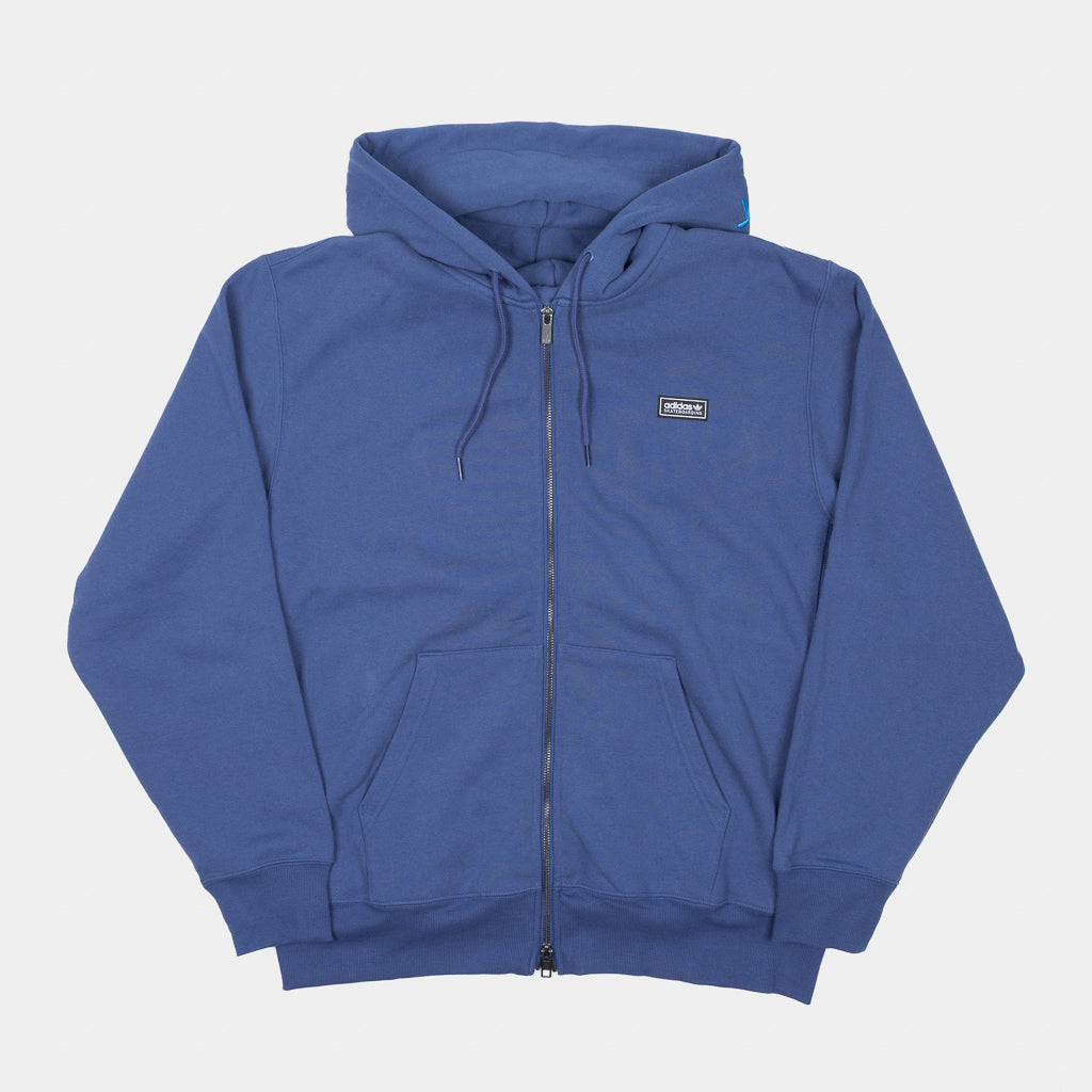 Front Of Adidas Skateboarding Mark Gonzales Graphic Zip Hooded Sweatshirt In Muted Purple