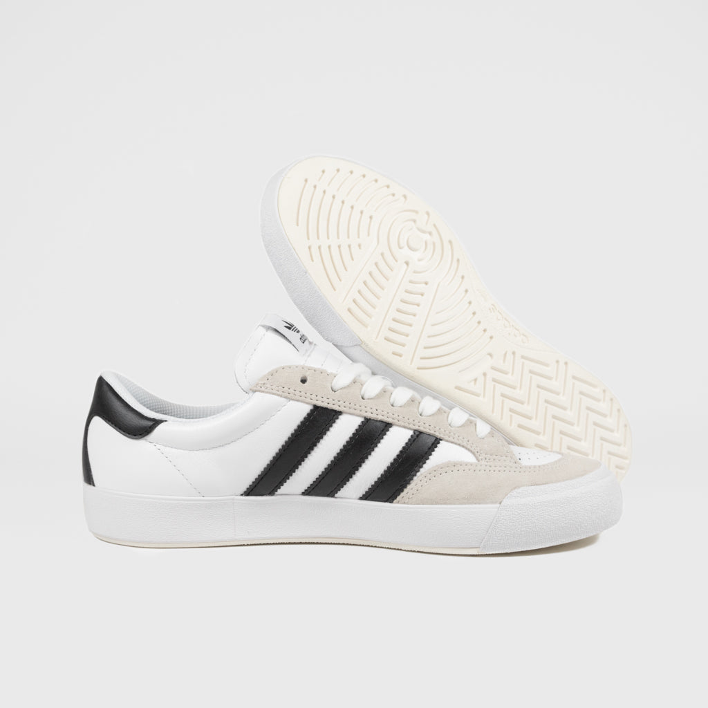 Adidas Skateboarding White Leather Nora Shoes