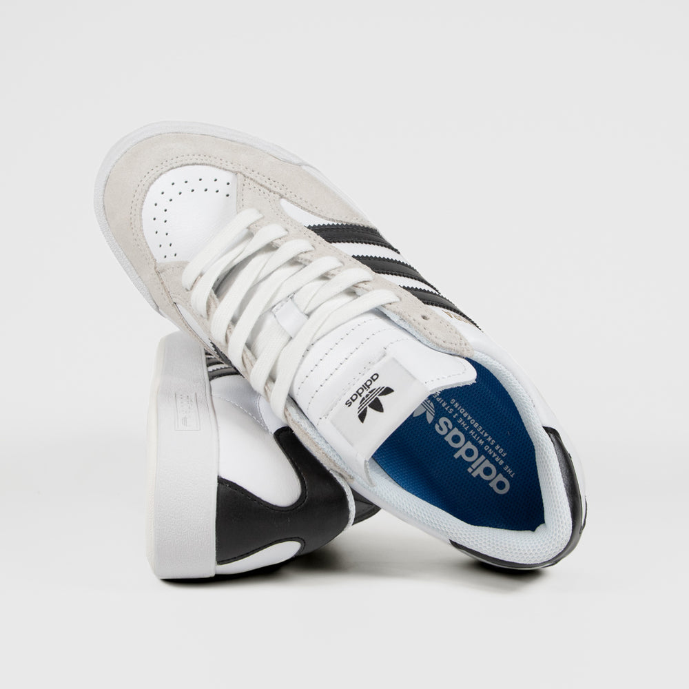 Adidas Skateboarding White Leather Nora Shoes