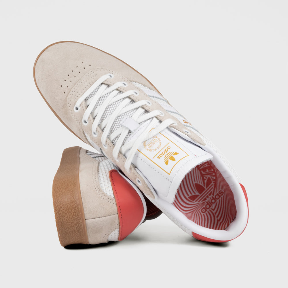 Adidas Skateboarding Wonder White And Gum Puig Indoor Shoes
