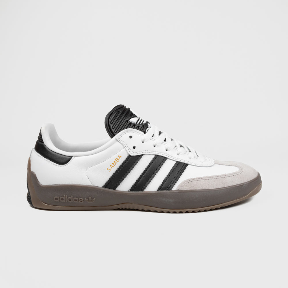 Adidas Skateboarding White Black And Gum Puig Samba Shoes