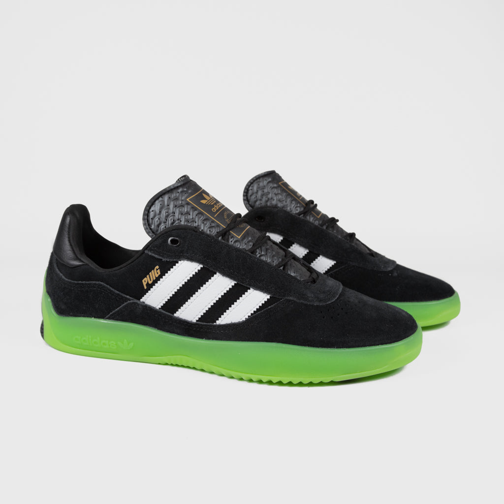 Adidas Skateboarding Black And Green Puig Shoes