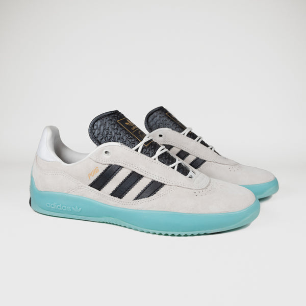 Adidas Skateboarding - Puig Shoes - Crystal White / Core Black / Light Aqua