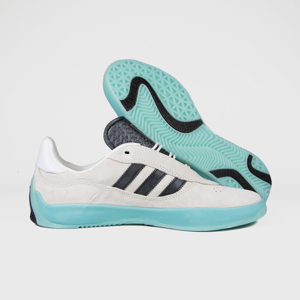 Adidas Skateboarding Crystal White And Light Aqua Puig Shoes