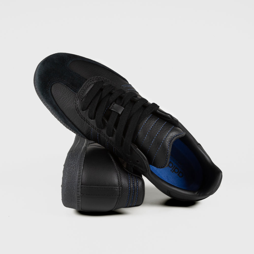 Adidas Skateboarding All Black Leather Samba ADV Shoes