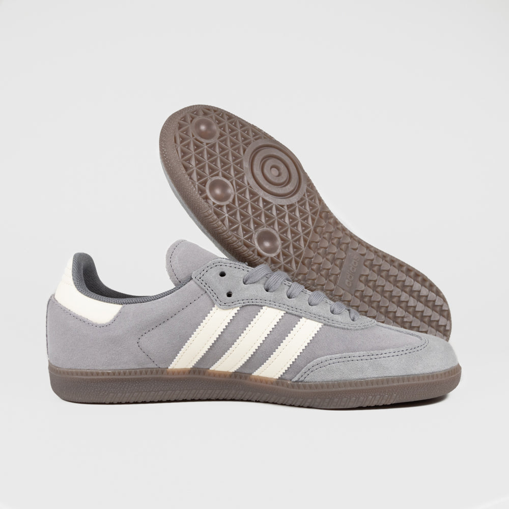 Adidas Skateboarding - Samba ADV Shoes - Grey Four / Cream White Welcome Skate Store Adidas Skateboarding - Samba ADV Shoes - Grey Four / Cream White Welcome Skate Store