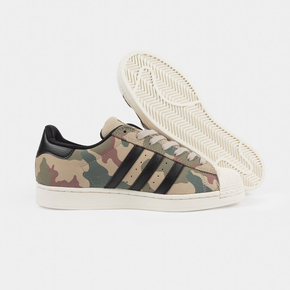 Adidas Skateboarding Camo Leather Superstar ADV Skate Shoes 