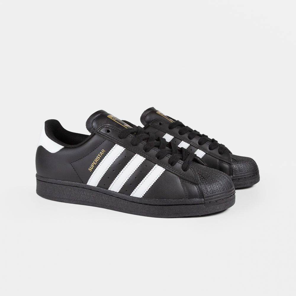 Adidas Skateboarding Black Leather Superstar ADV Shoes