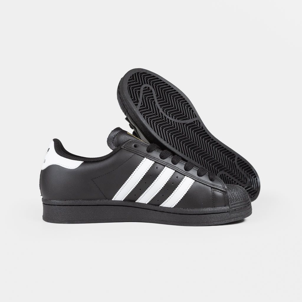 Adidas Skateboarding Black Leather Superstar ADV Shoes