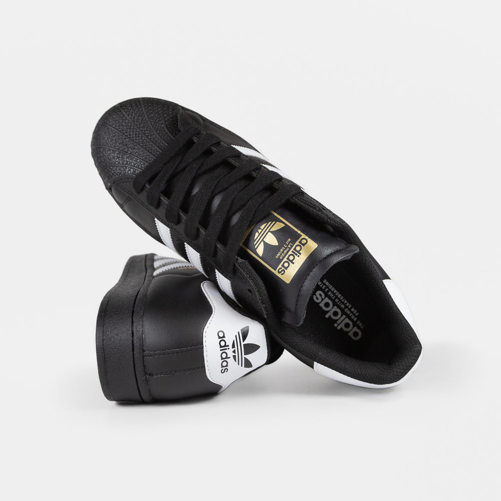 Adidas Skateboarding - Superstar ADV Shoes - Core Black / White Welcome Skate Store Adidas Skateboarding - Superstar ADV Shoes - Core Black / White Welcome Skate Store