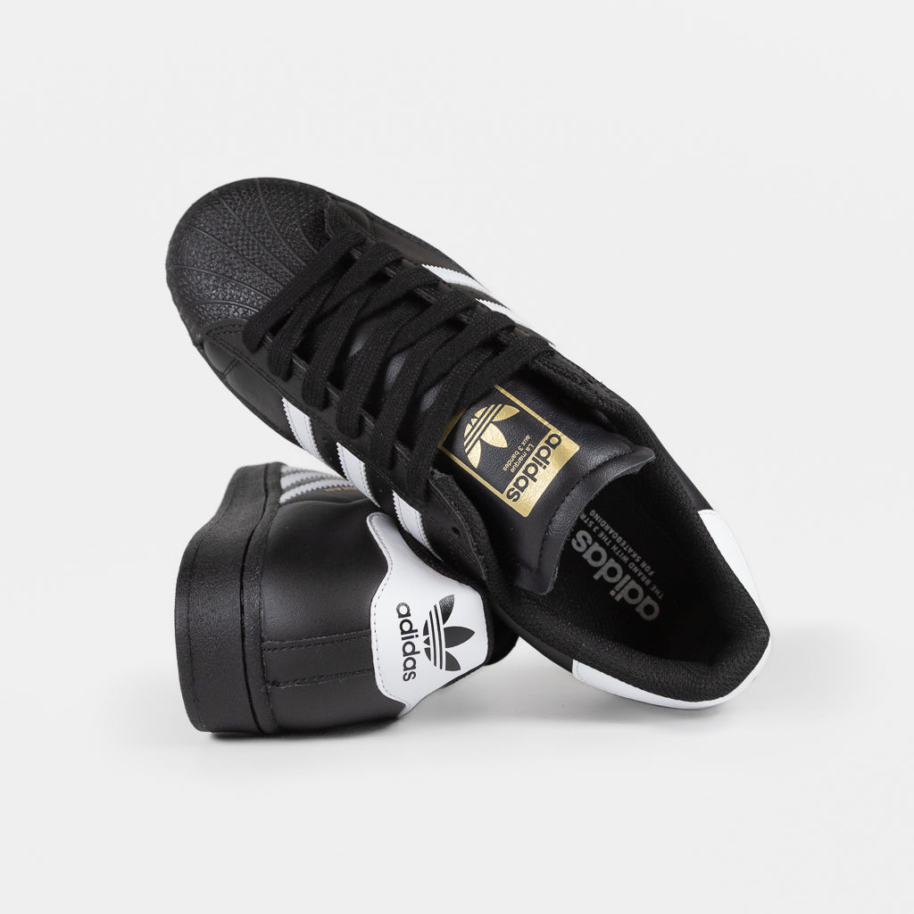 Adidas Skateboarding Black Leather Superstar ADV Shoes