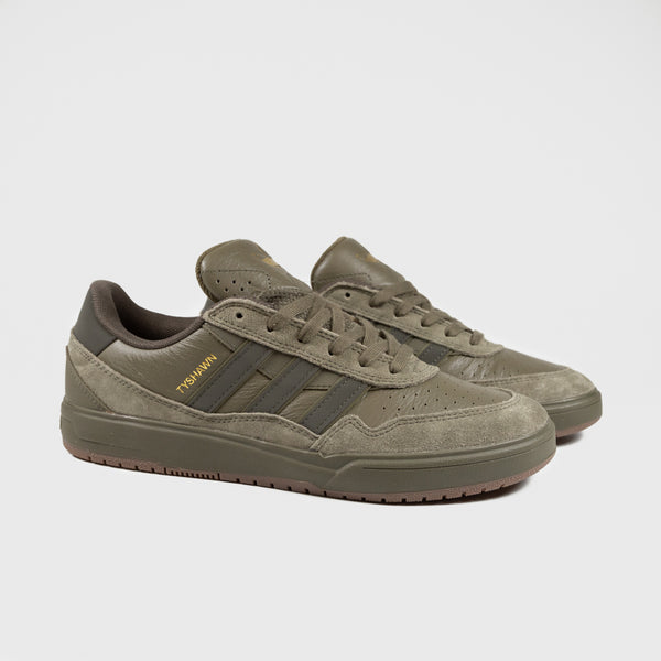 Adidas Skateboarding - Tyshawn II Shoes - Olive Strata / Shadow Olive / Gum 5