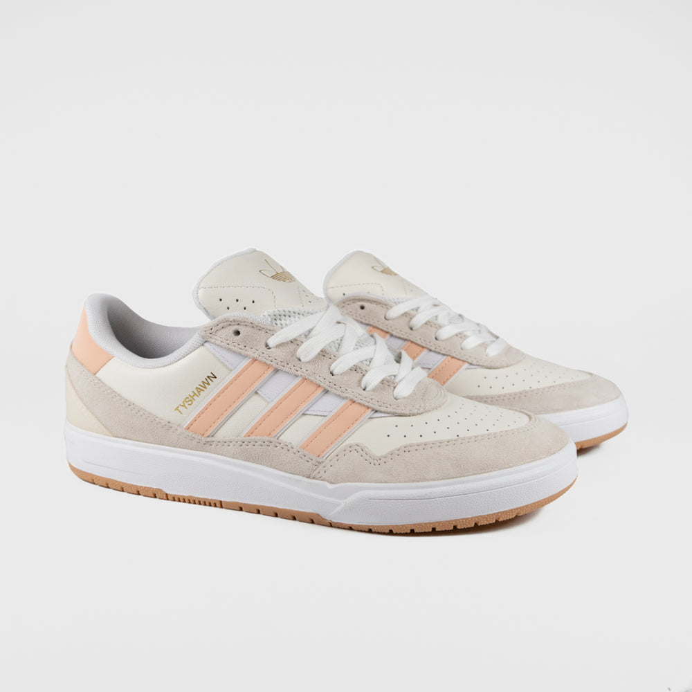 Adidas Skateboarding Wonder White And Powder Pink Tyshawn II Shoes