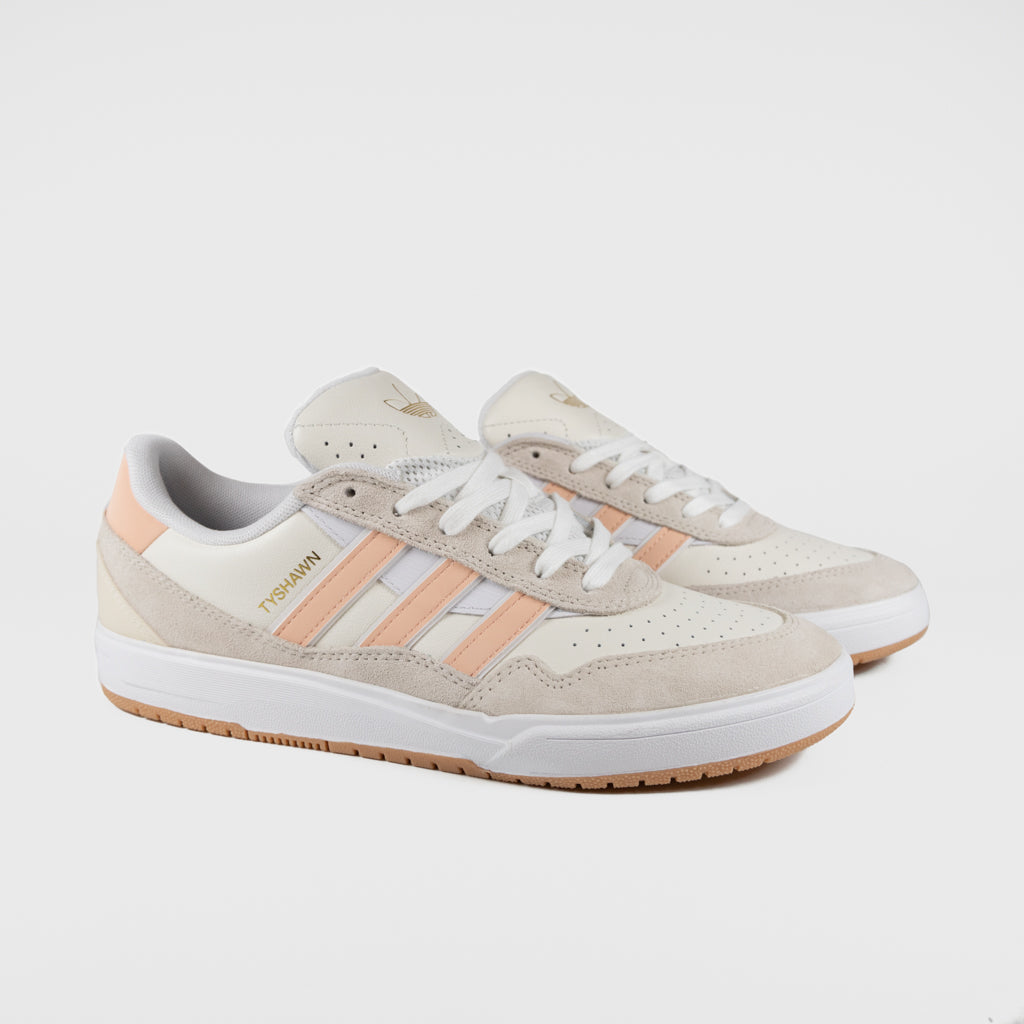Adidas Skateboarding Wonder White And Powder Pink Tyshawn II Shoes