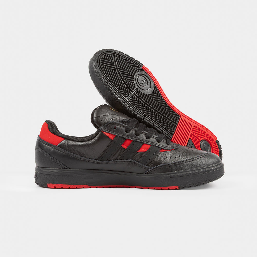 Adidas Skateboarding Black and red Leather Tyshawn Jones Low Pro Skate Shoes