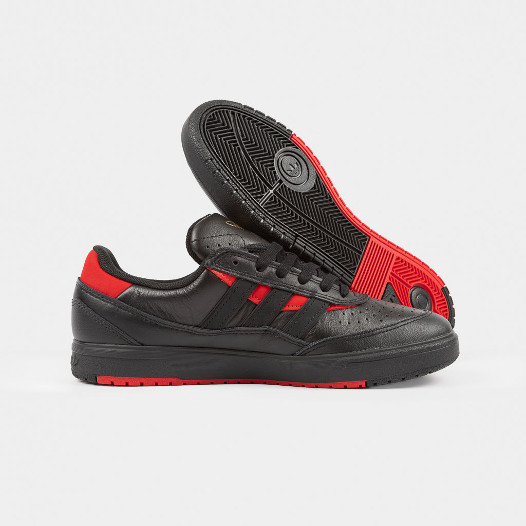 Adidas Skateboarding Black and red Leather Tyshawn Jones Low Pro Skate Shoes