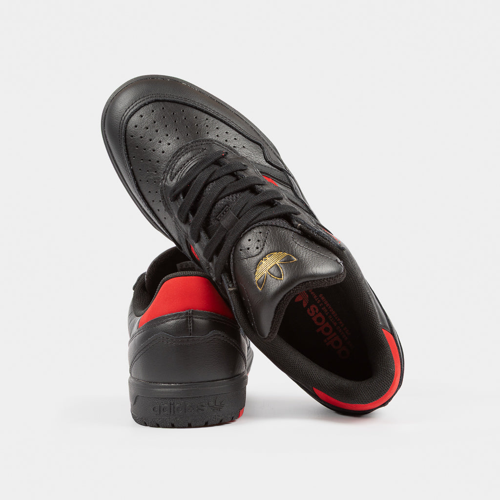 Adidas Skateboarding Black and red Leather Tyshawn Jones Low Pro Skate Shoes