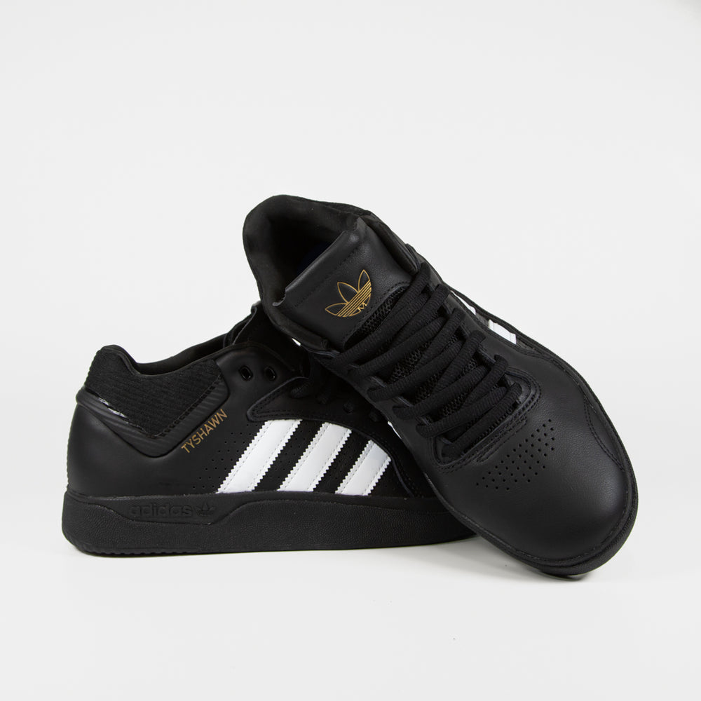 Adidas Skateboarding All Black Leather Tyshawn Jones Pro Shoes