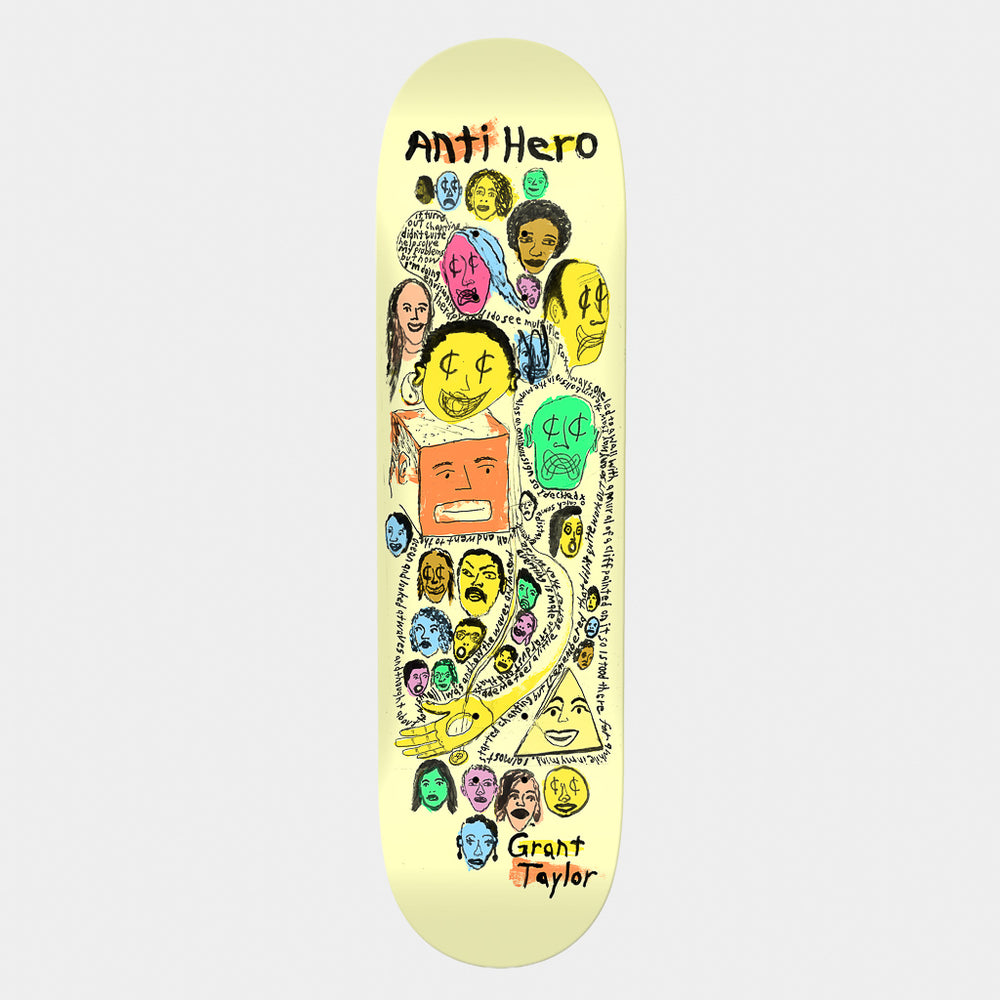 Anti Hero Skateboards 8.5" Grant Taylor Expressions Skateboard Deck 