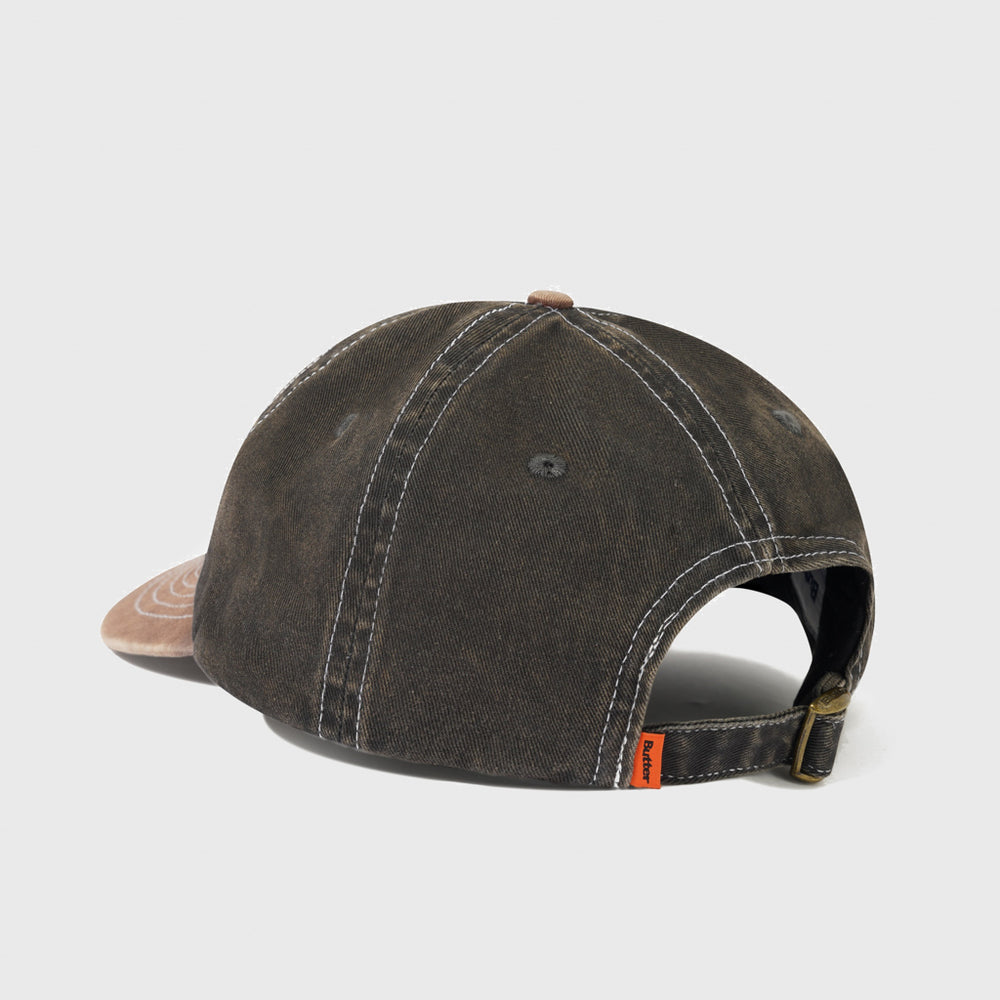 Butter Goods - Art 6 Panel Cap - Charcoal / Redwood