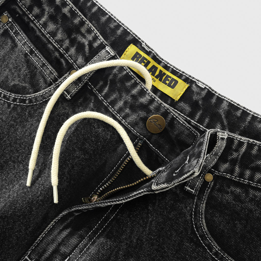 【BUTTER GOODS】 Relaxed Denim Jeans, Washed Black Relaxed Denim Jeans, Washed Black – Butter Goods USA
