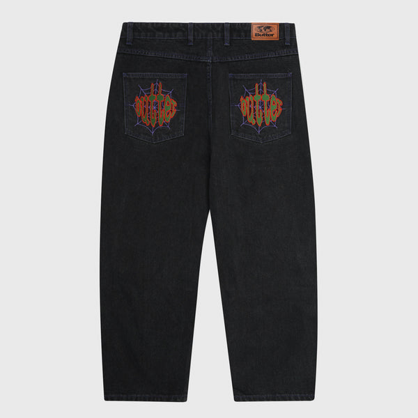 Butter Goods - Spider Denim Jeans - Washed Black