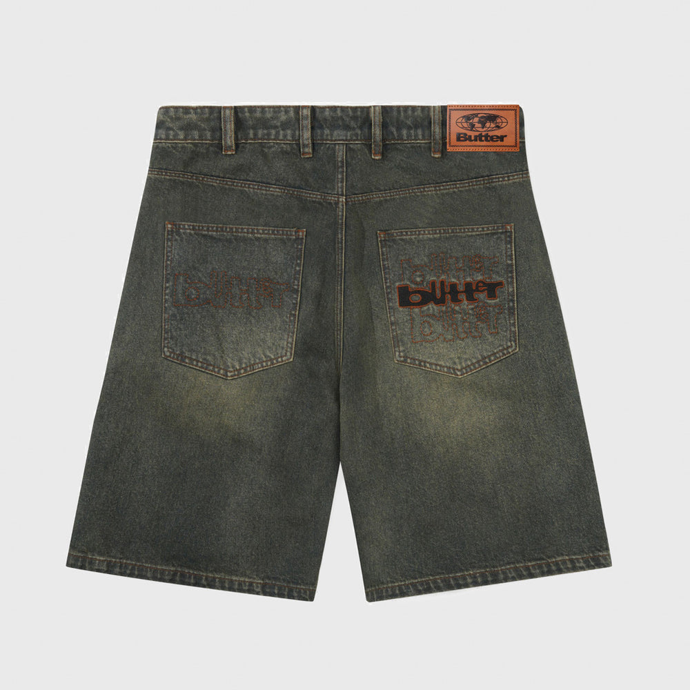 Butter Goods - Warped Denim Shorts - Dirty Wash Indigo