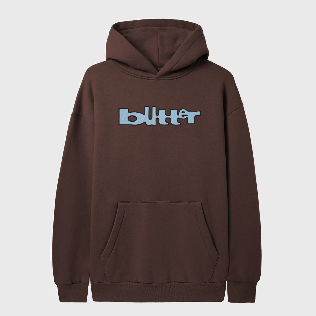 Butter Goods - Warped Pullover Hooded Sweatshirt - Chocolate