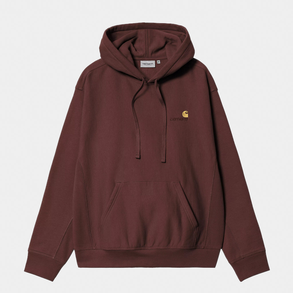 Carhartt WIP - American Script Pullover Hooded Sweatshirt - Amarone
