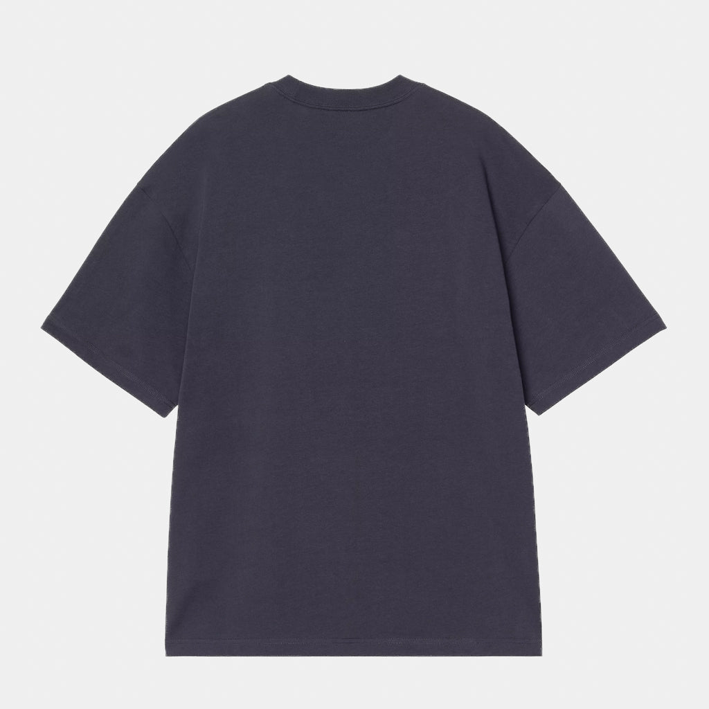 Back Of Carhartt WIP Blackletter Dark Navy Boxy T-Shirt 