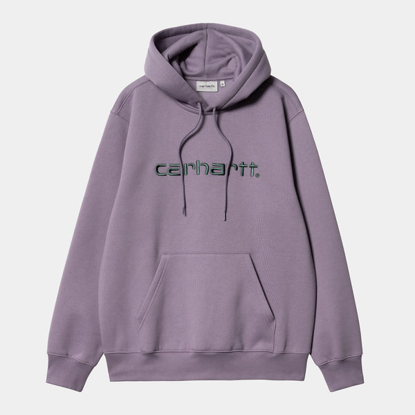 Carhartt WIP - Carhartt Pullover Hooded Sweatshirt - Glassy Purple / Discovery Green