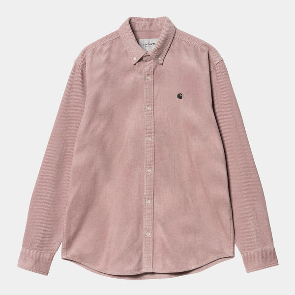 Carhartt WIP - Madison Corduroy Longsleeve Shirt - Glassy Pink / Wax