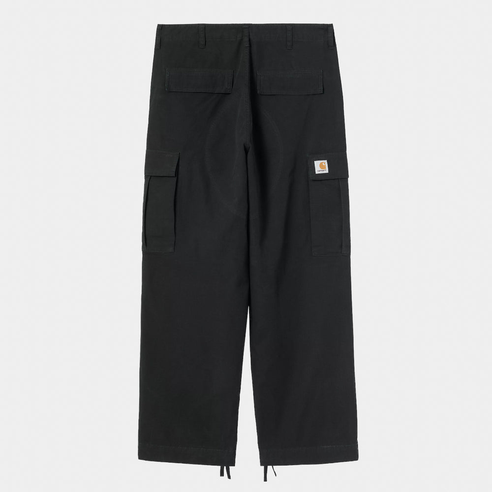 Back Of Carhartt WIP Black Cotton Ripstop OG Cargo Pant