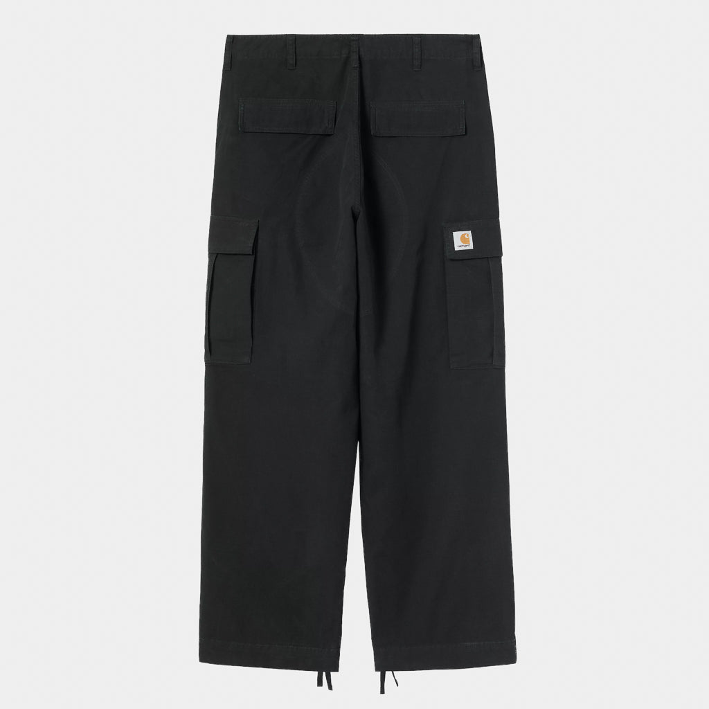 Back Of Carhartt WIP Black Cotton Ripstop OG Cargo Pant