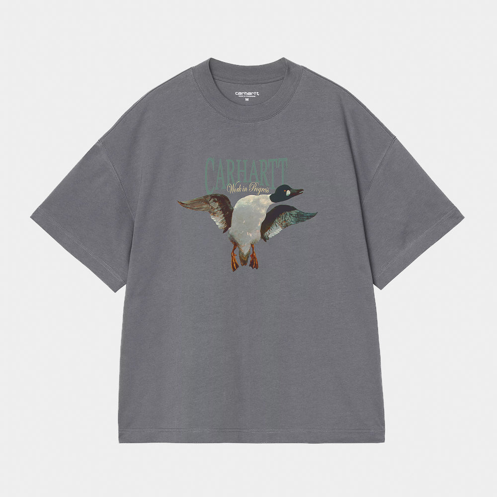 Carhartt WIP Pennon Duck Print T-Shirt In Styx Grey