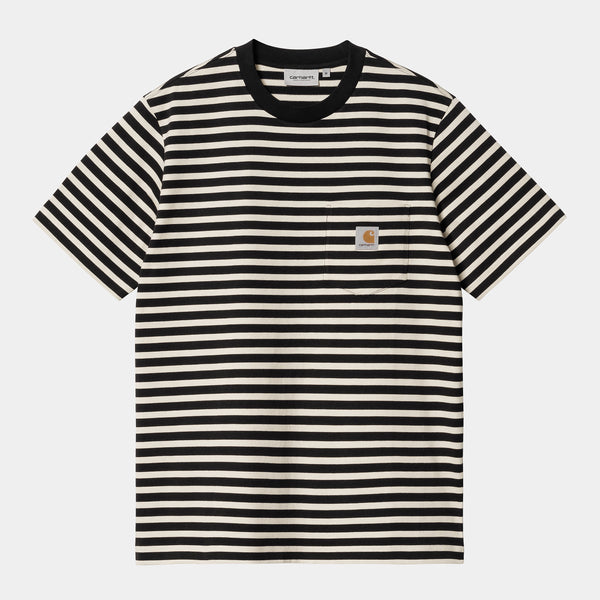 Carhartt WIP - Seidler Stripe Pocket T-Shirt - Salt / Black