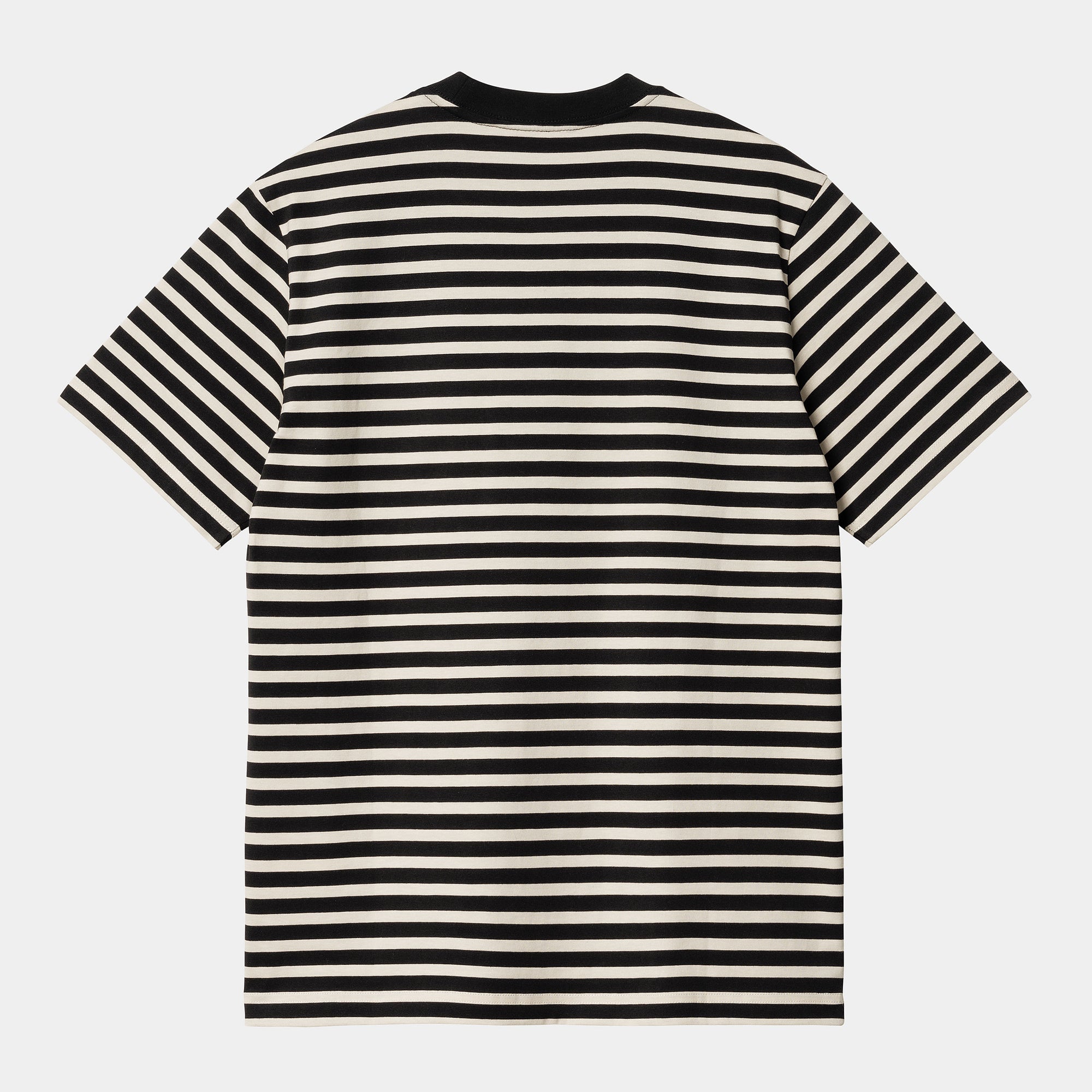 Carhartt WIP Salt White And Black Seidler Stripe Pocket T-Shirt