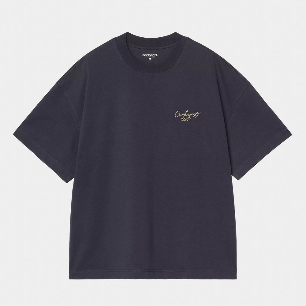 Carhartt WIP Dark Navy Signature Script T-Shirt