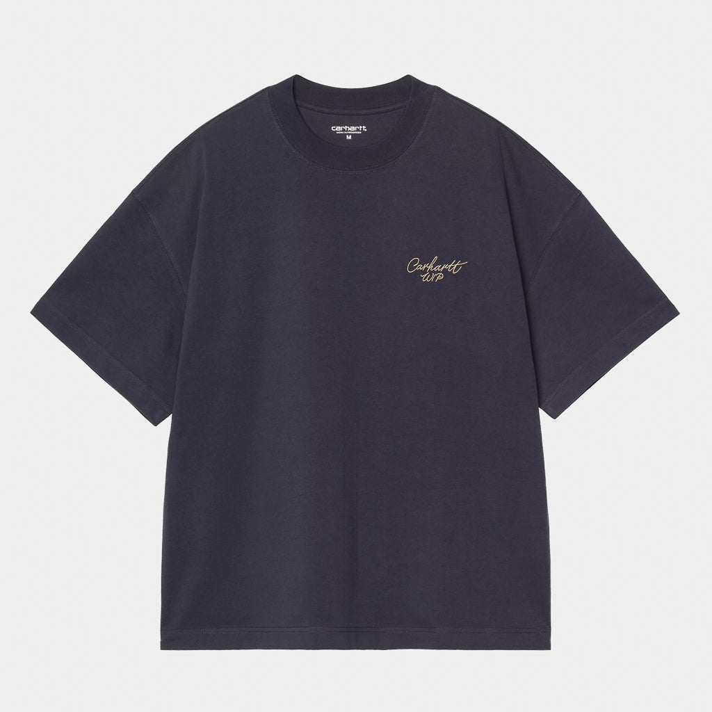Carhartt WIP Dark Navy Signature Script T-Shirt