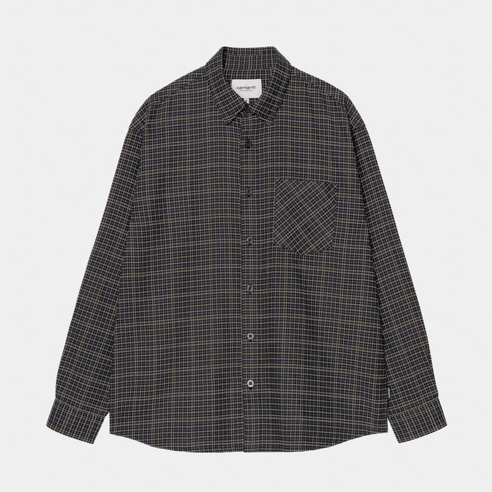 Carhartt WIP - Todrick Longsleeve Flannel Shirt - Todrick Houndstooth / Blue