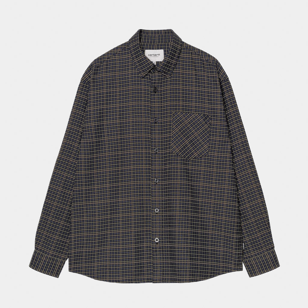 Carhartt WIP - Todrick Longsleeve Flannel Shirt - Todrick Houndstooth / Blue