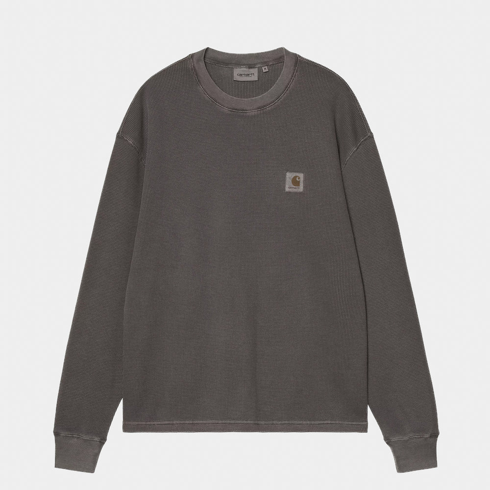 Carhartt WIP - Vista Waffle Longsleeve T-Shirt - Black (garment dyed)