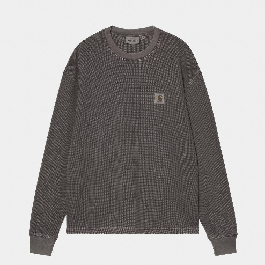 Carhartt WIP - Vista Waffle Longsleeve T-Shirt - Black (garment dyed)