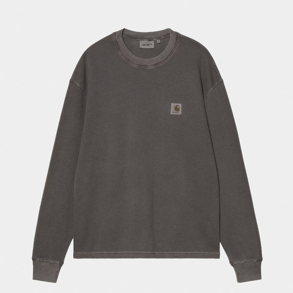 Carhartt WIP - Vista Waffle Longsleeve T-Shirt - Black (garment dyed)