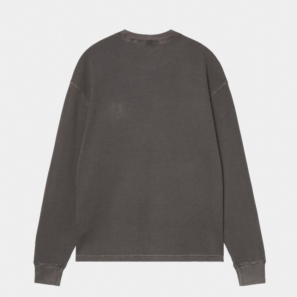 Carhartt WIP - Vista Waffle Longsleeve T-Shirt - Black (garment dyed)