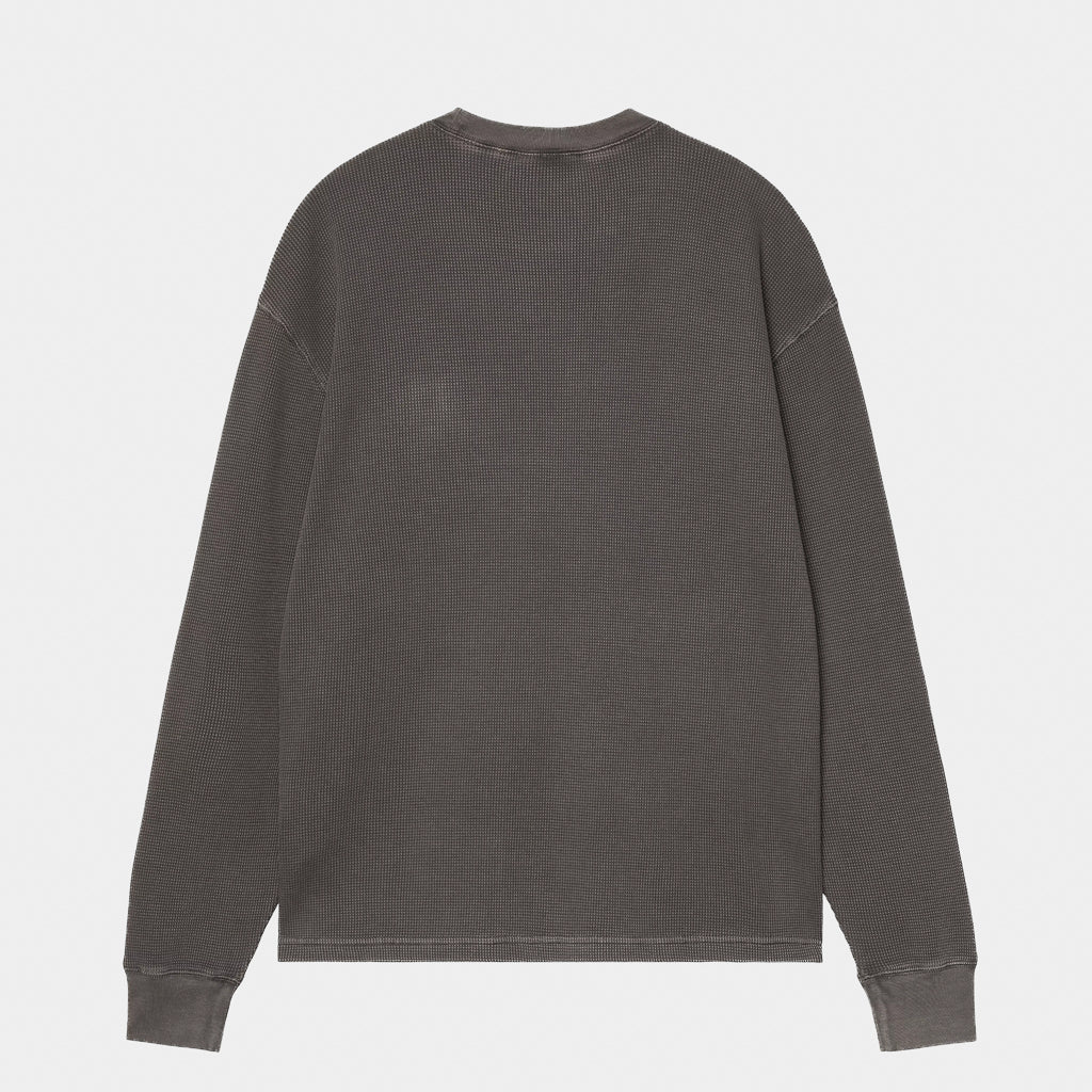 Carhartt WIP - Vista Waffle Longsleeve T-Shirt - Black (garment dyed)