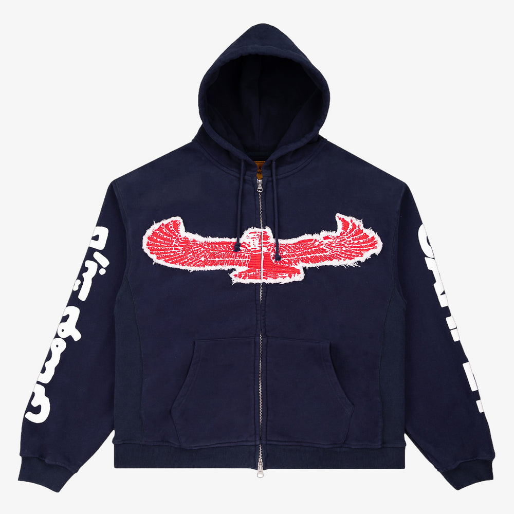Carpet Company Goddess Navy Zip Hooded Sweatshirt
