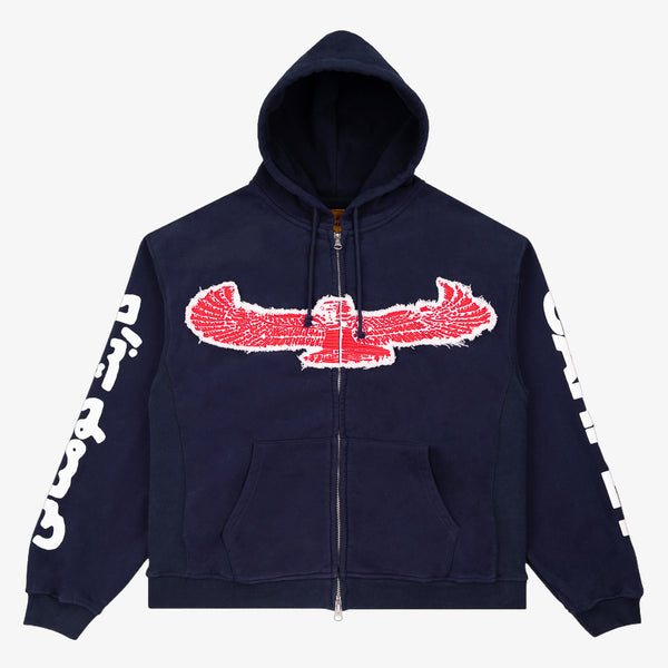 Carpet Company - Goddess Zip Hooded Sweatshirt - Navy